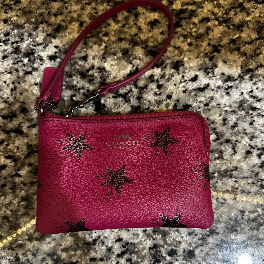 Coach wristlet with stars - never used!